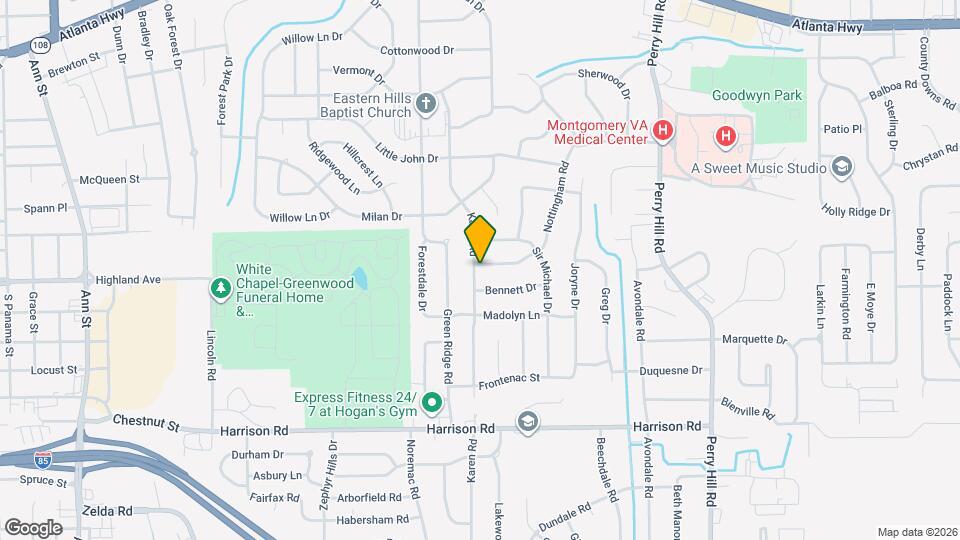 3600 Nottingham Rd Map and Location Details