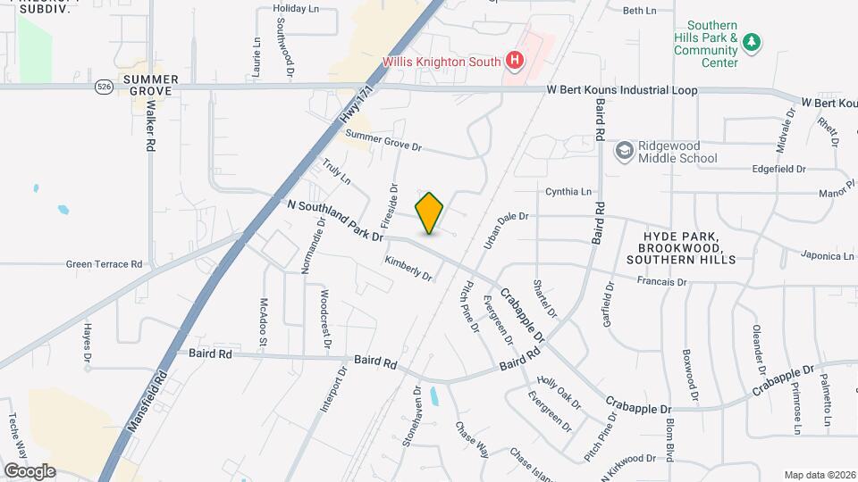 1136 N Southland Park Dr Map and Location Details