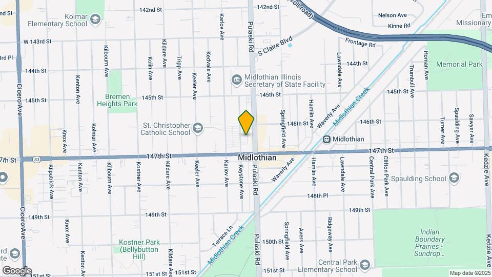 14633 S Keystone Ave Mapa y Detalles de la Ubicación