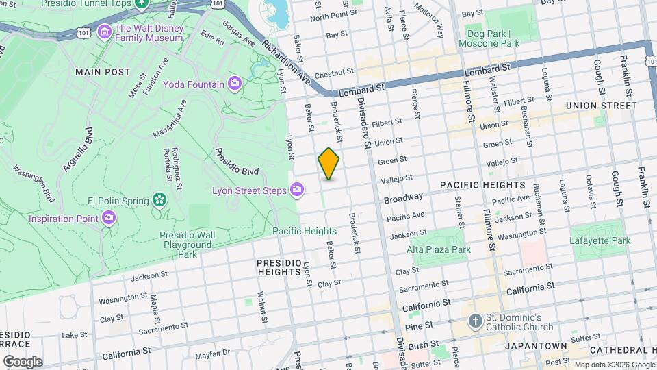 2878 Vallejo St Map and Location Details