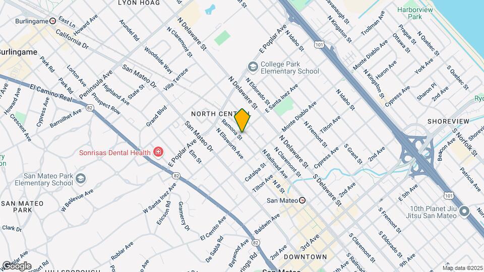 340 E Santa Inez Ave Mapa y Detalles de la Ubicación