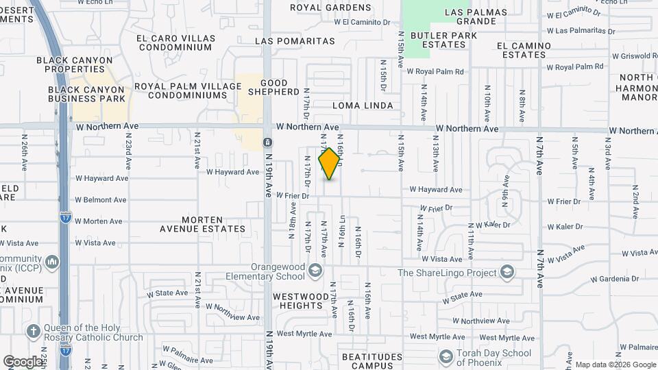 7713 N 17th Ave Map and Location Details