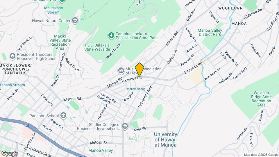 2477 E Manoa Rd Map and Location Details