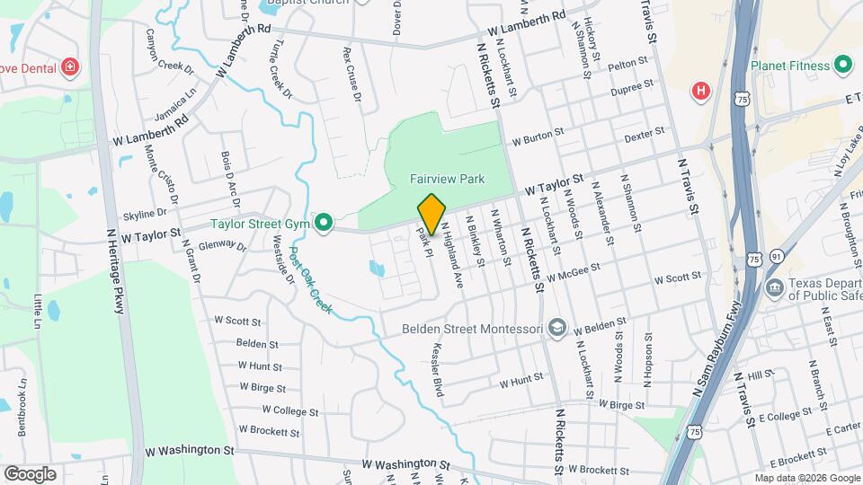 1809 Park Pl Map and Location Details