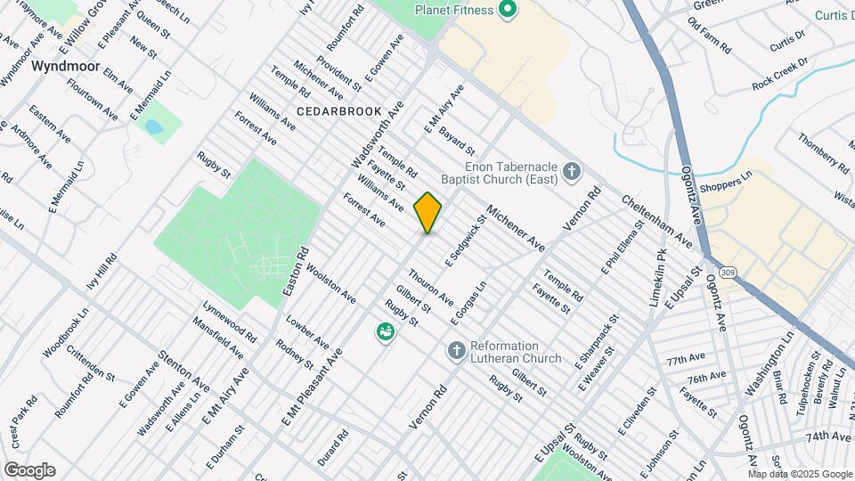 1338 E Mount Pleasant Ave, Unit 1 Map and Location Details