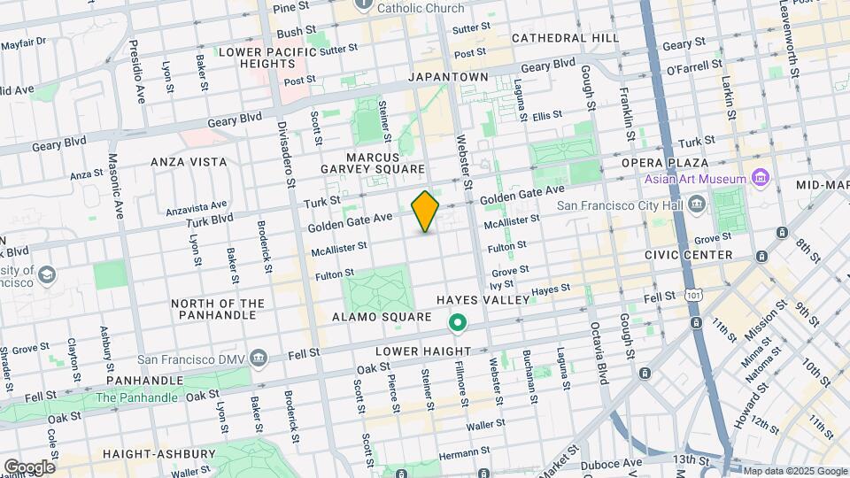 1235 McAllister St, Unit 116 Mapa y Detalles de la Ubicación