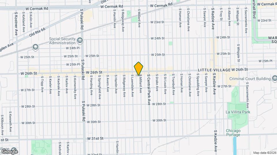 2616 S Millard Ave Map and Location Details