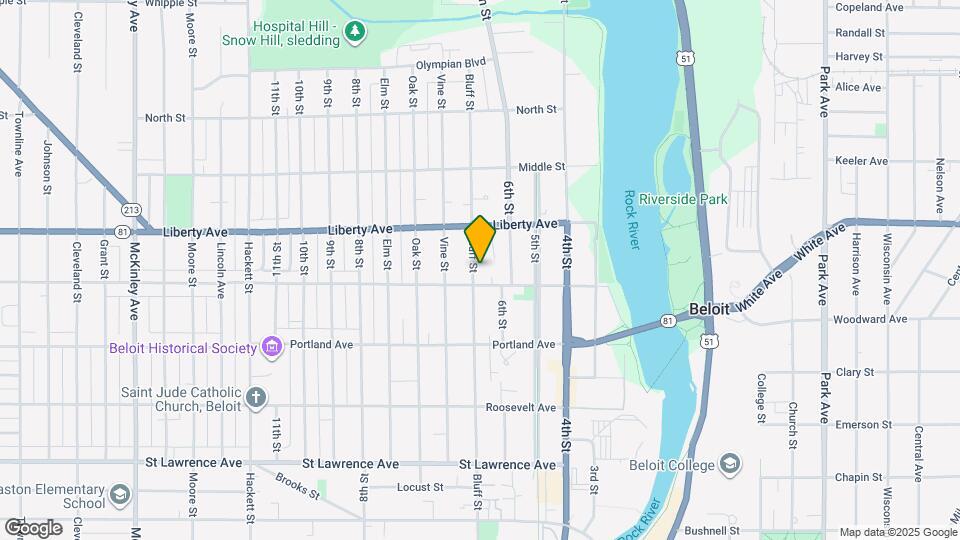 1015 Bluff St Map and Location Details