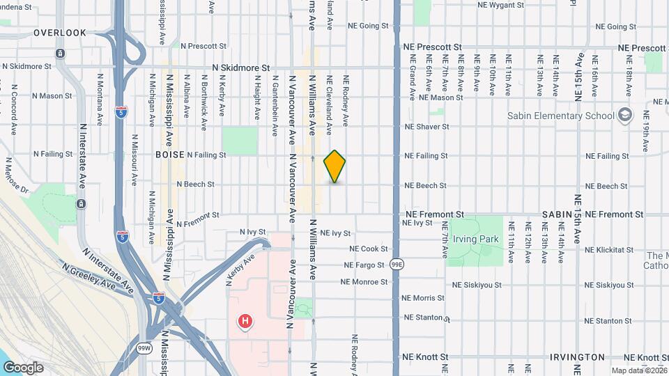 3634 NE Cleveland Ave Mapa y Detalles de la Ubicación