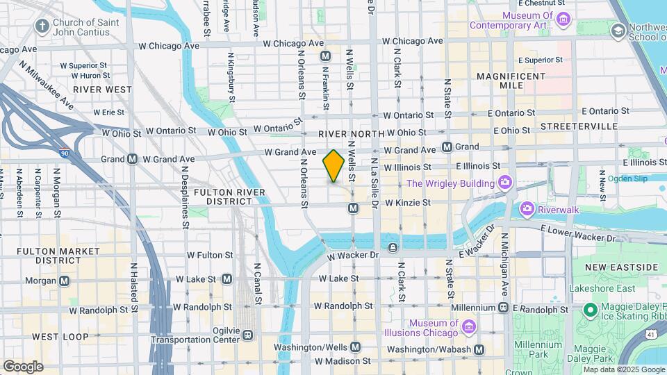 227 W Hubbard St Map and Location Details