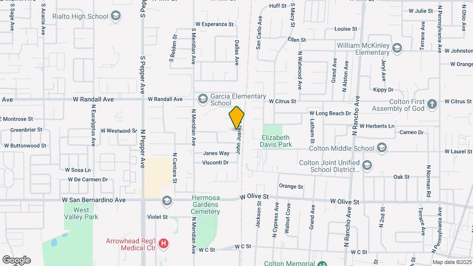 1445 John Juarez Way Map and Location Details