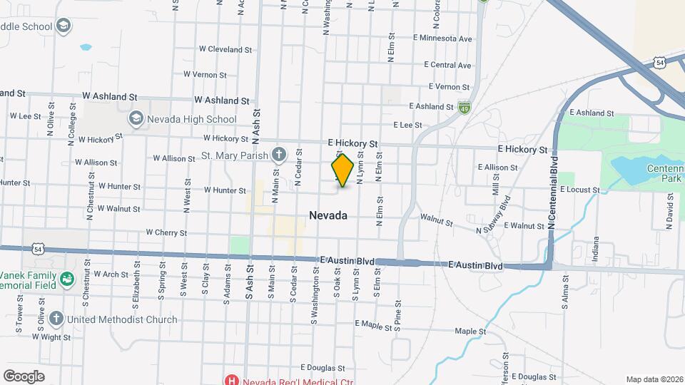 302 N Oak St Mapa y Detalles de la Ubicación