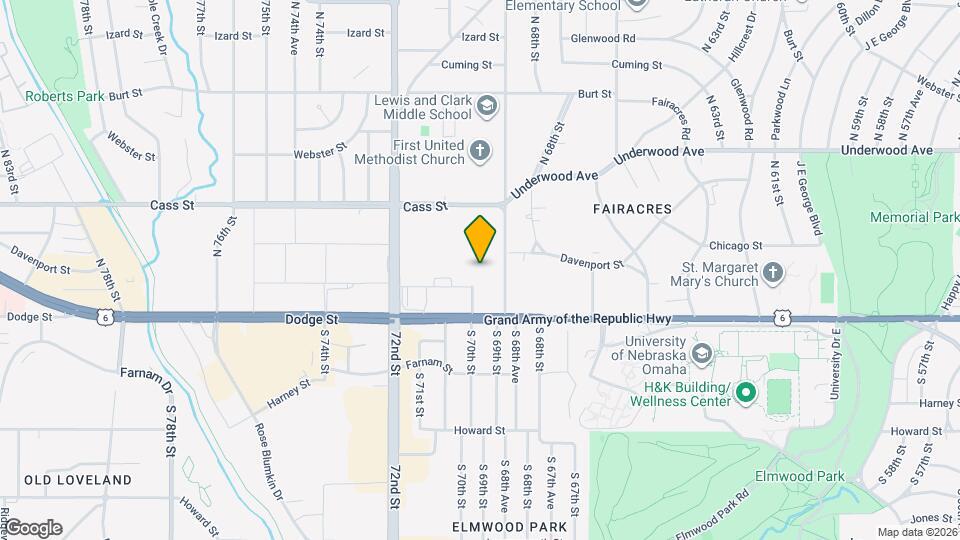 6990 Dodge St Map and Location Details