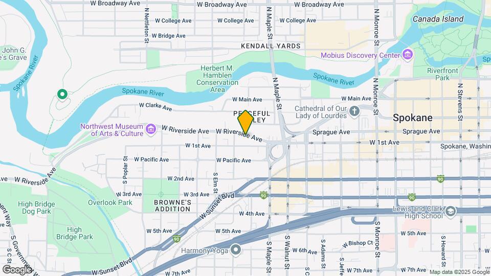 1715 W Riverside Ave Map and Location Details