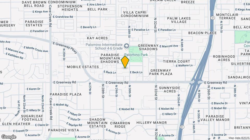 2930 E Beck Ln Mapa y Detalles de la Ubicación