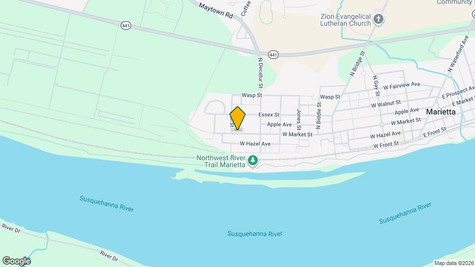 628 W Market St Mapa y Detalles de la Ubicación