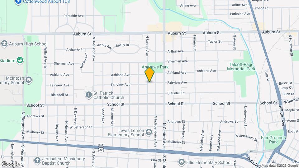 627 N Sunset Ave Mapa y Detalles de la Ubicación