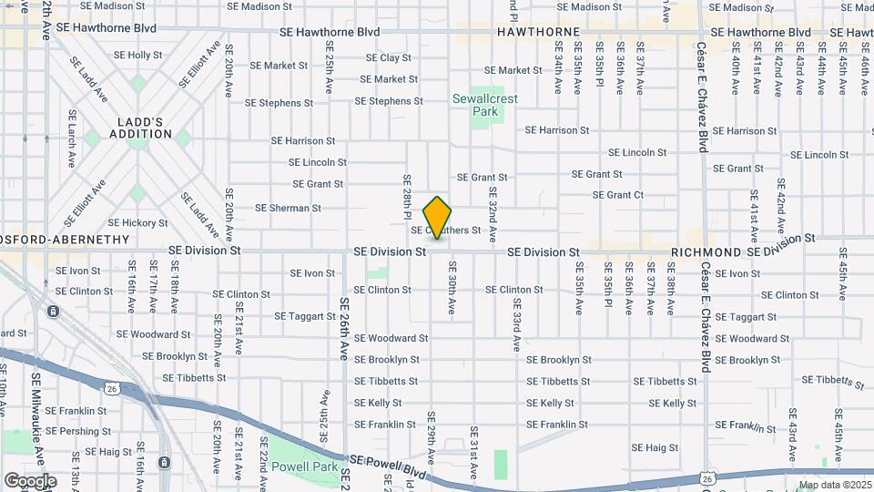 2919 SE Division St Map and Location Details