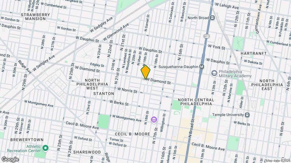 1826 W Diamond St Map and Location Details
