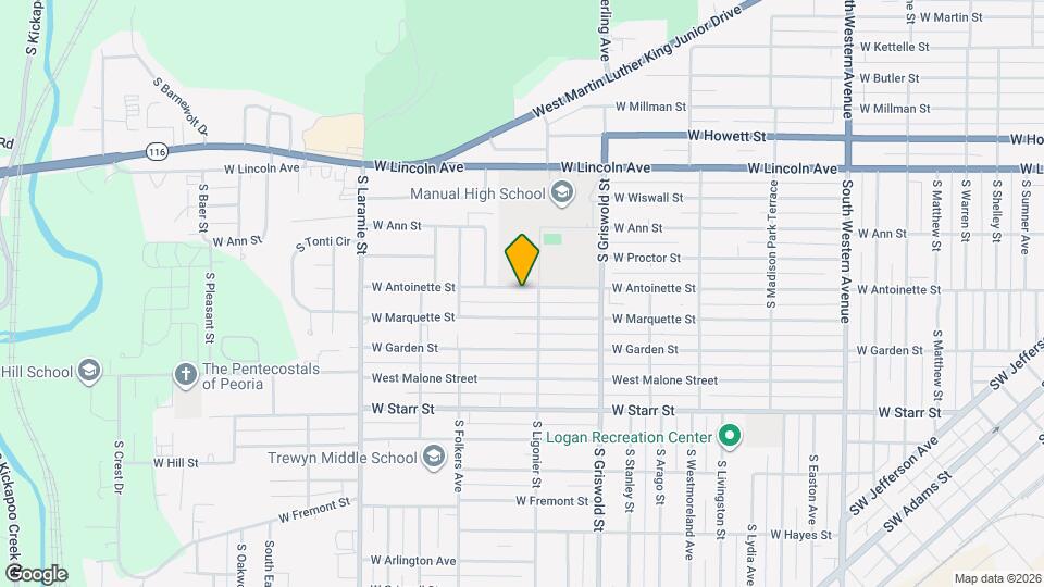 2710 W Antoinette St Map and Location Details