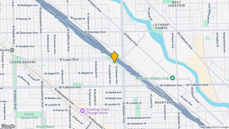 2439 W Logan Blvd Map and Location Details