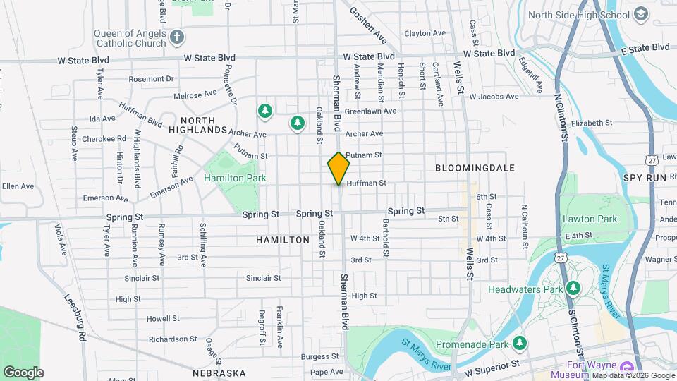 1631 Sherman Blvd Map and Location Details