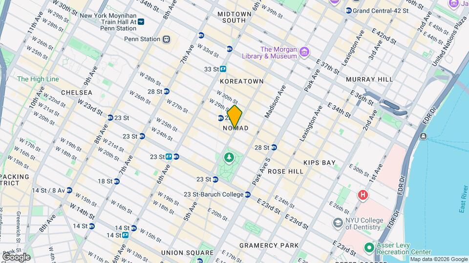 W. 26th St, 5th Ave, Unit 3 Map and Location Details