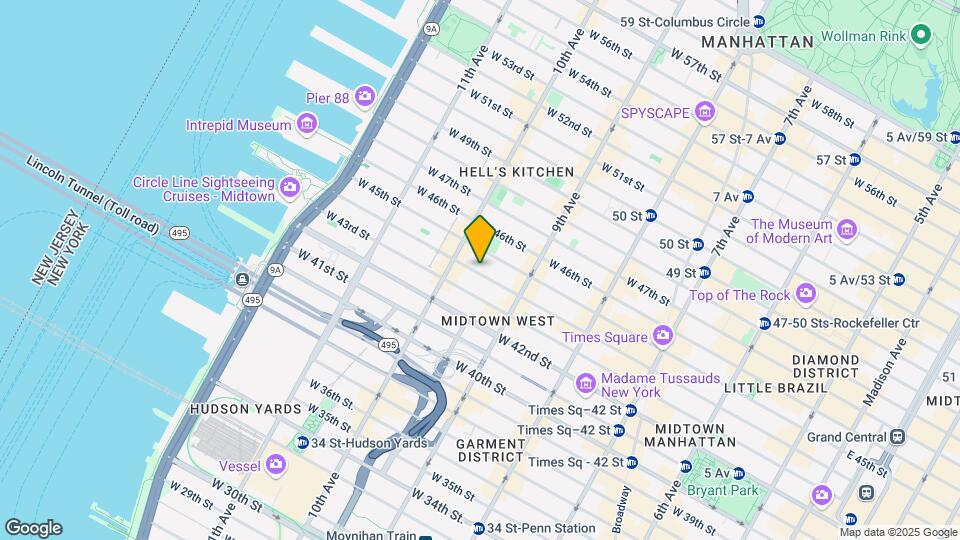 441 W 44th St Mapa y Detalles de la Ubicación
