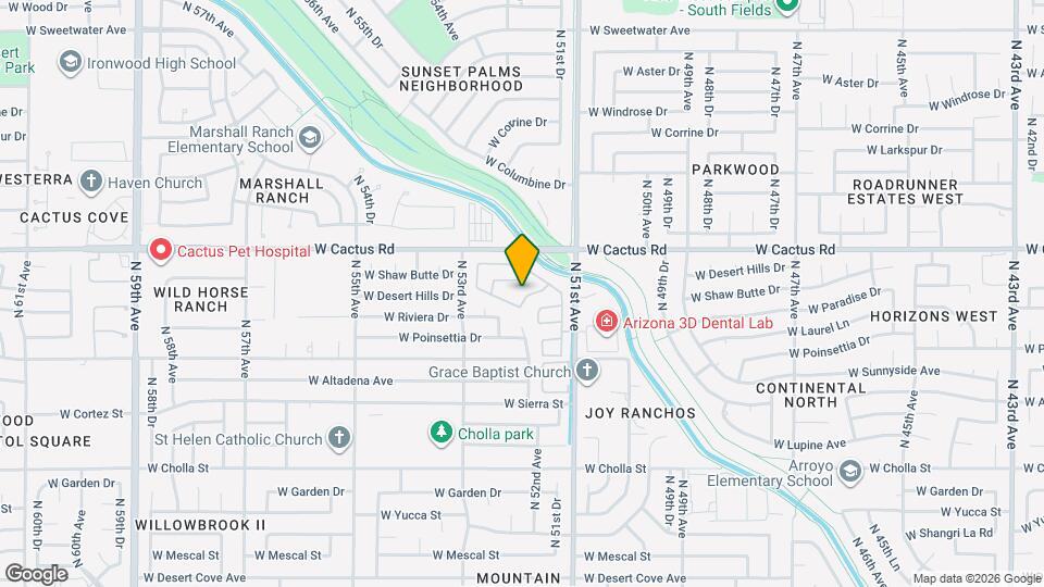 5186 W Desert Hills Dr Map and Location Details