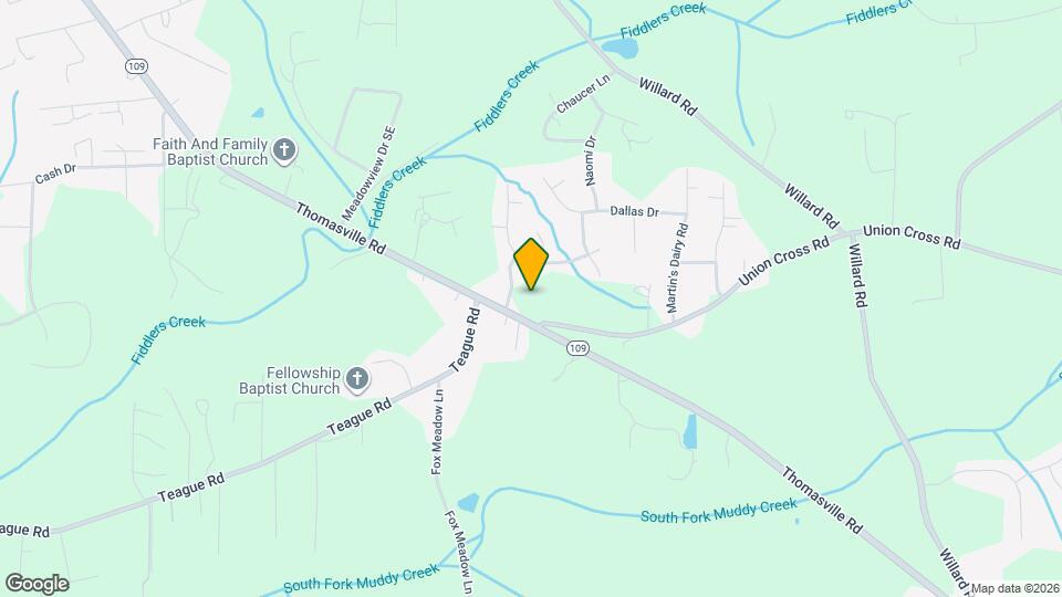 2580 Union Cross Rd Map and Location Details