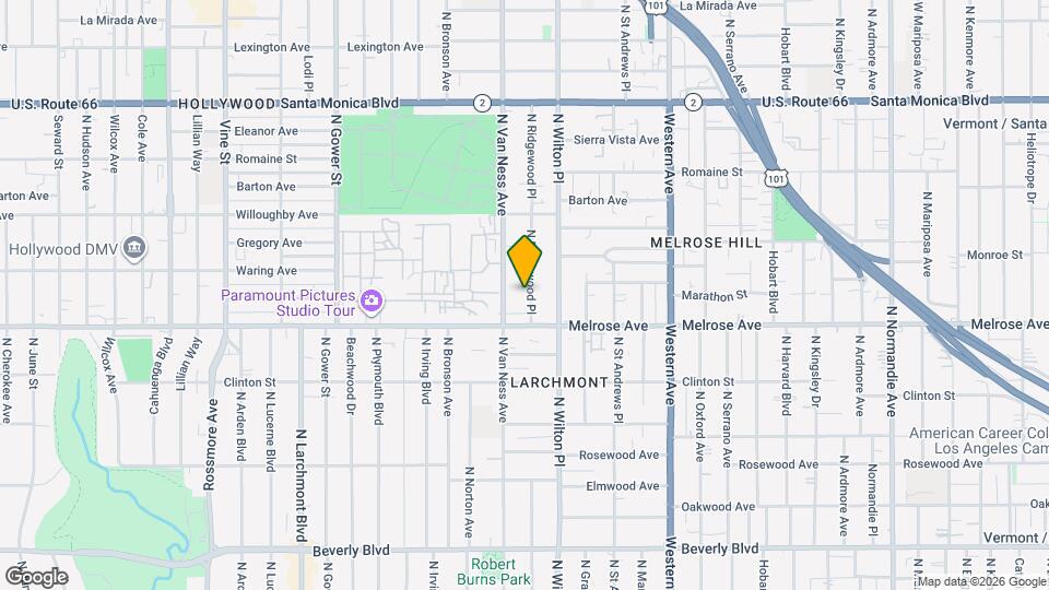 733 N Ridgewood Pl Map and Location Details