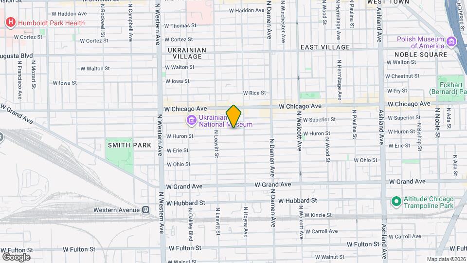 2122 W Huron St Map and Location Details