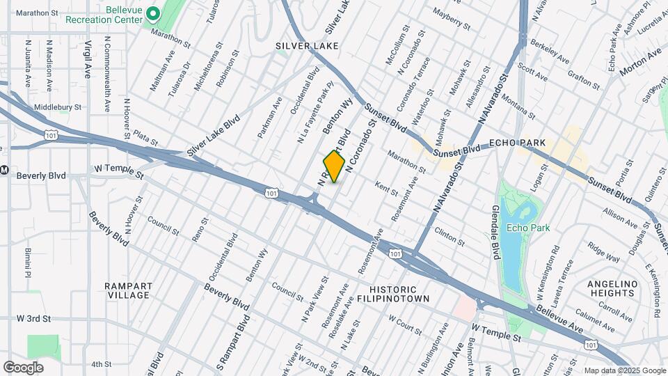 615 N Coronado St, Unit 615 Mapa y Detalles de la Ubicación