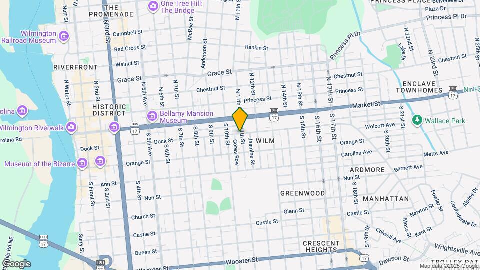 100 S 11th St Map and Location Details