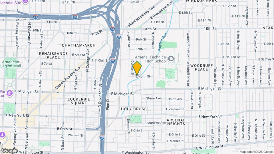 1115 E North St Map and Location Details