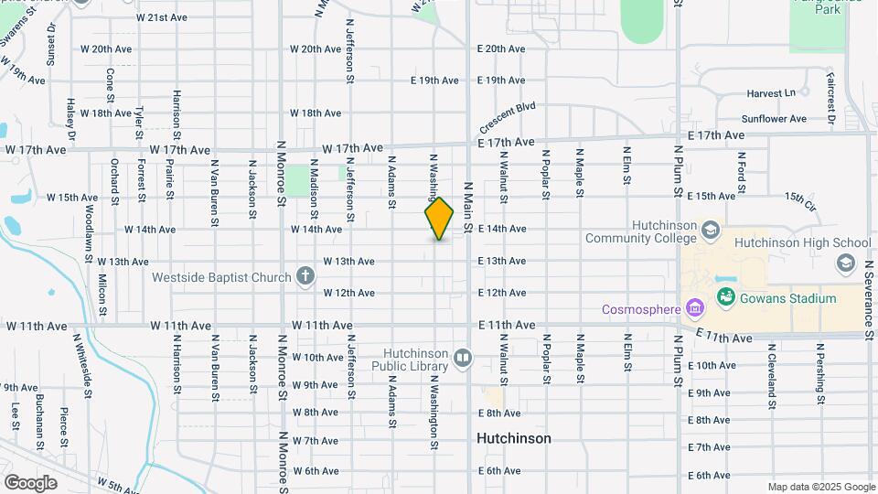 1312 N Washington St Map and Location Details