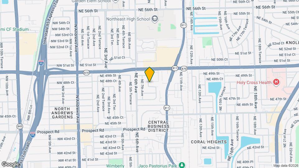 4810 NE 8th Ave Mapa y Detalles de la Ubicación