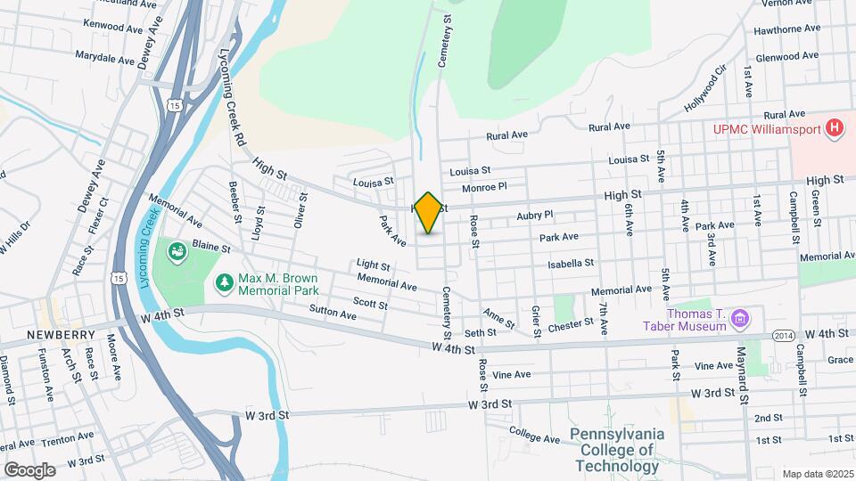 1412 Park Ave Map and Location Details