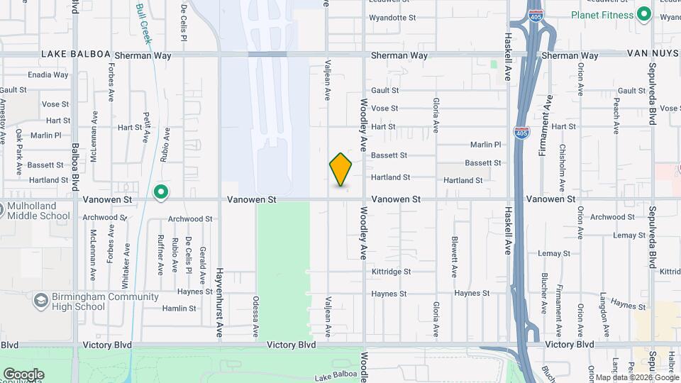16141 Vanowen St Map and Location Details