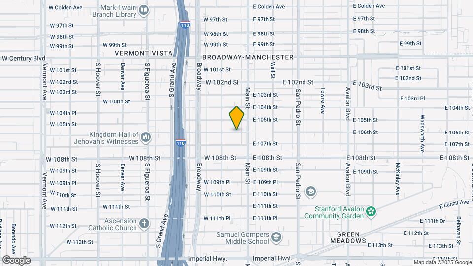 130 W 106th St Map and Location Details