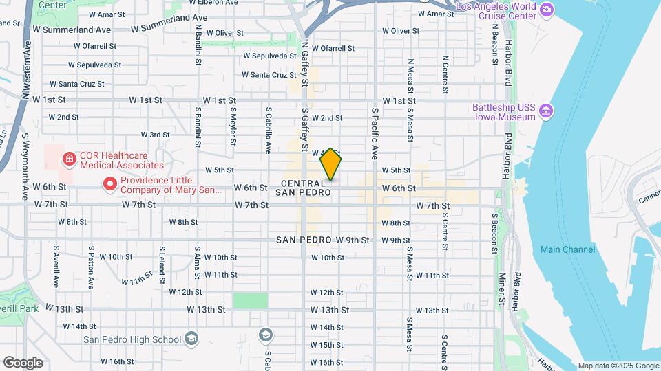 626 W 6th St Mapa y Detalles de la Ubicación