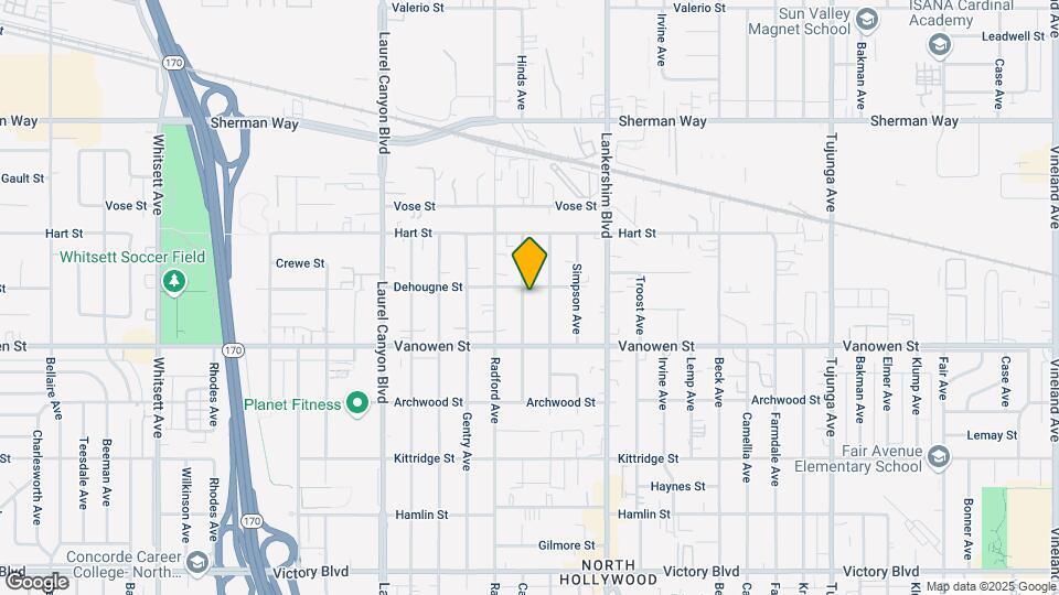 6852-6858 Hinds Ave Map and Location Details