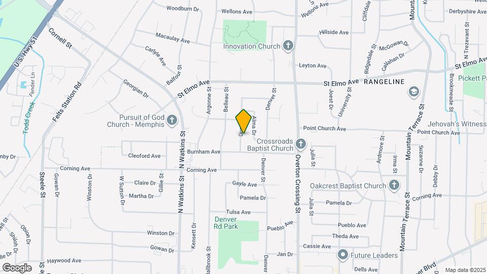 3736 Donna Dr Map and Location Details