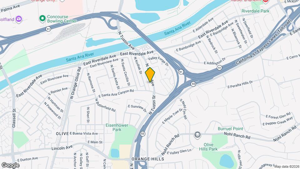 117 N Tustin Ave Mapa y Detalles de la Ubicación
