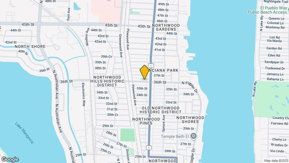 619 36th St Map and Location Details