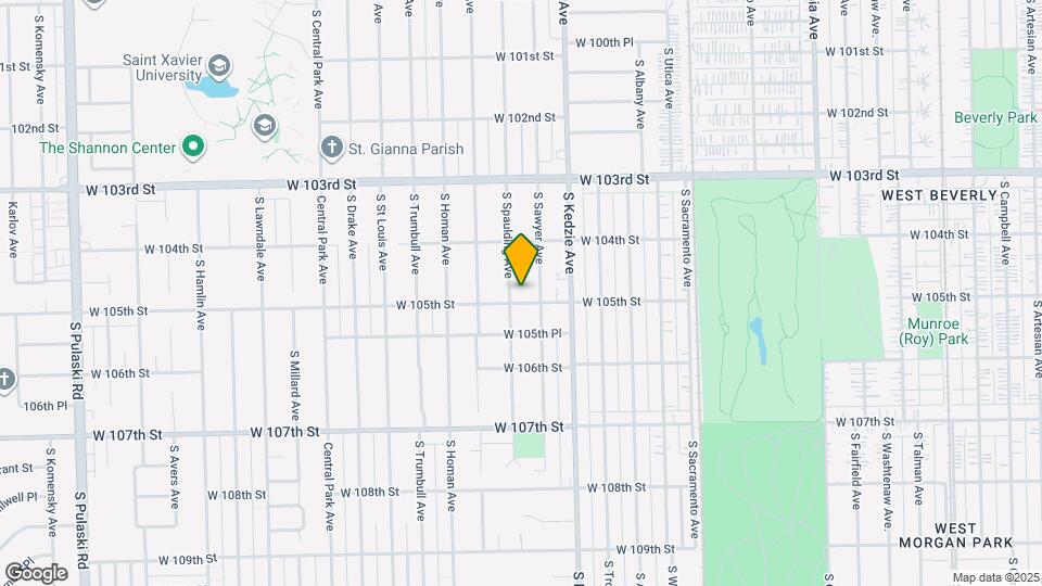 10455 S Spaulding Ave Map and Location Details