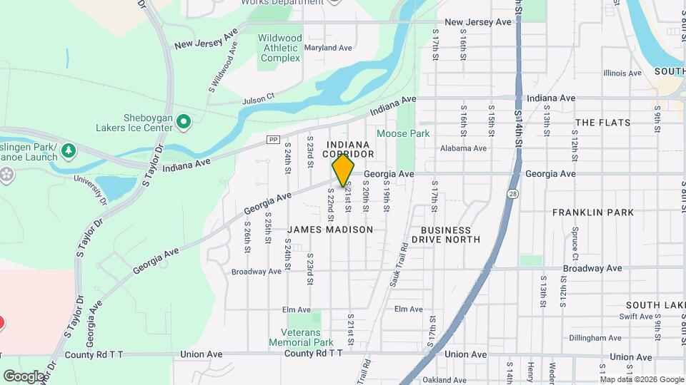 1426 S 21st St Map and Location Details