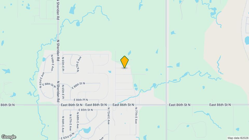 7412 E 89th Pl N Map and Location Details