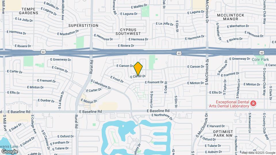 1121 E Carter Dr Map and Location Details