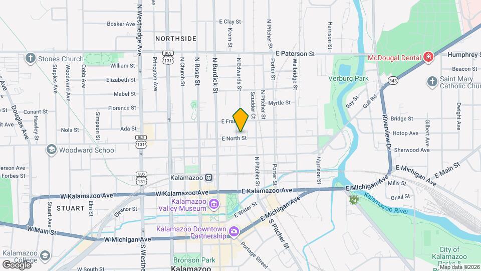 219 E North St Map and Location Details